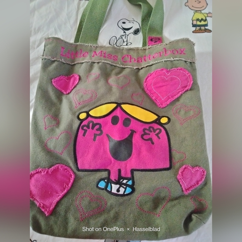 Mr men & little miss chatterbox tote bag